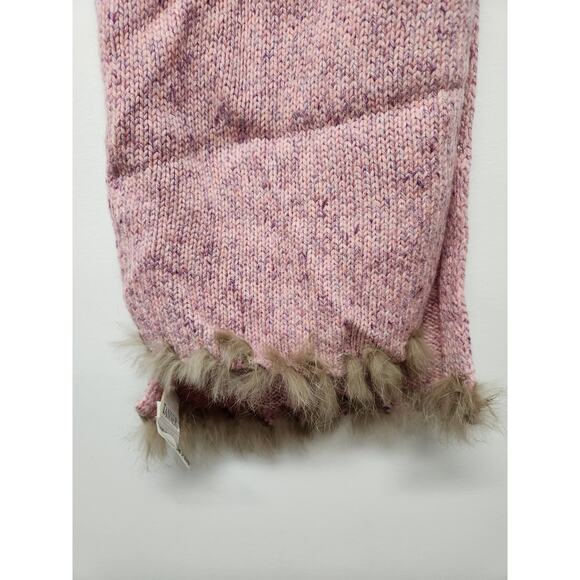 Tanner Women's Viscose/Merino Wool/Silk/Cashmere Blend Pink Scarf, Rabbit Fur - Picture 4 of 7